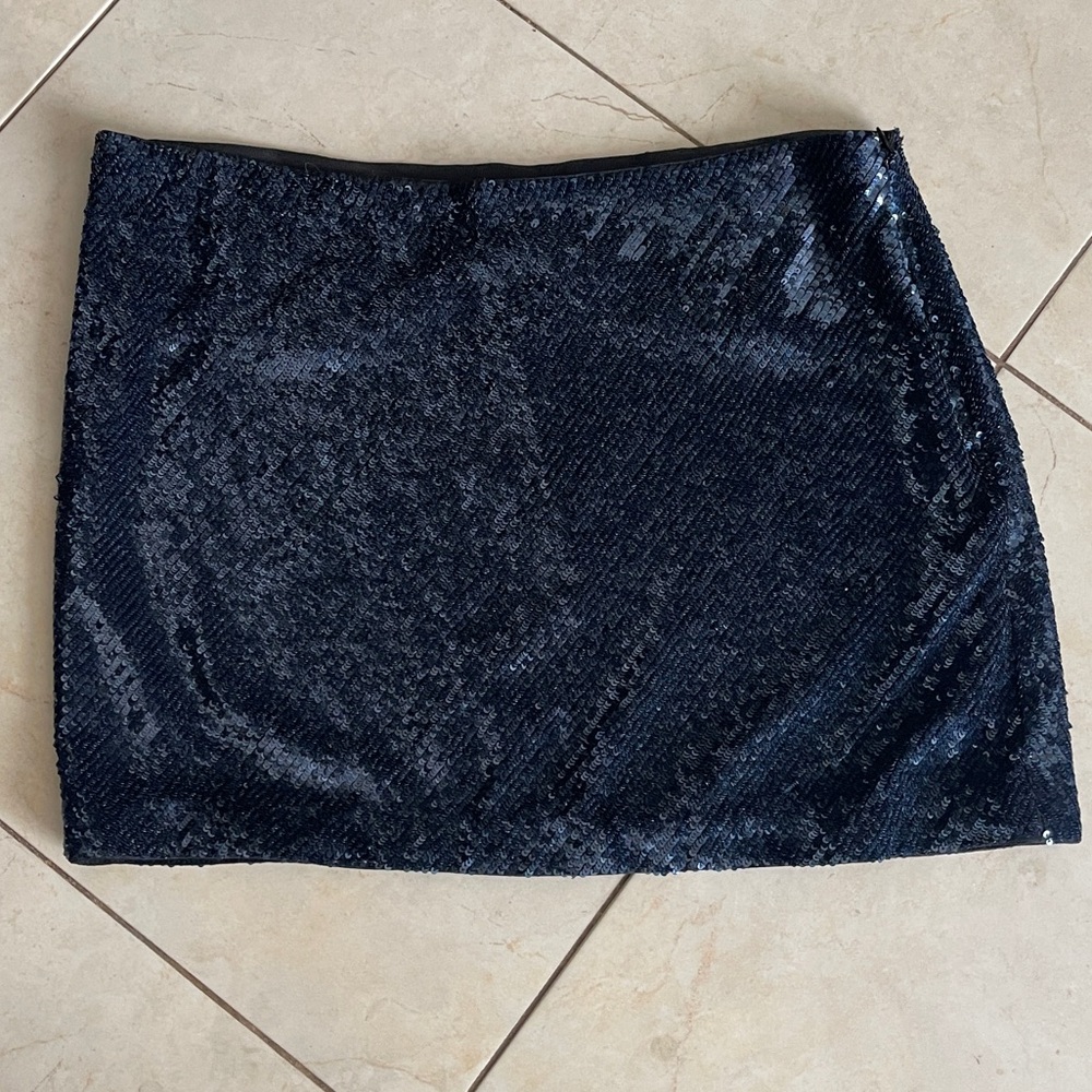 NWT Haute Hippie Women's Bias Mini Sequin Skirt